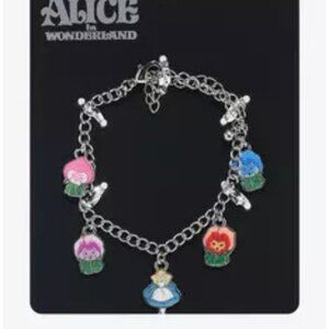 🎄Disney Alice In Wonderland Flower Charm Bracelet